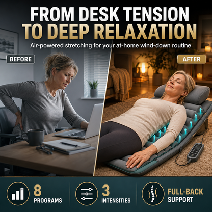 Bansili Air Compression Back Stretching Mat – 8 Programs