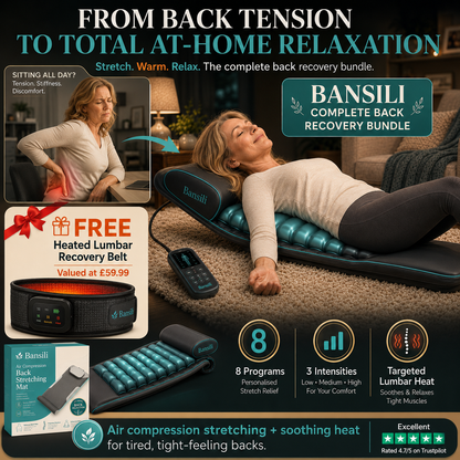 Bansili Air Compression Back Stretching Mat – 8 Programs
